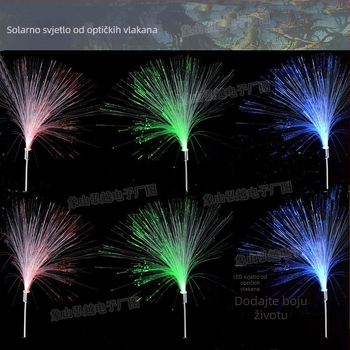 Solarna vlakna meduza lampica za vrt – LED vanjska vodootporna rasvjeta travnjaka