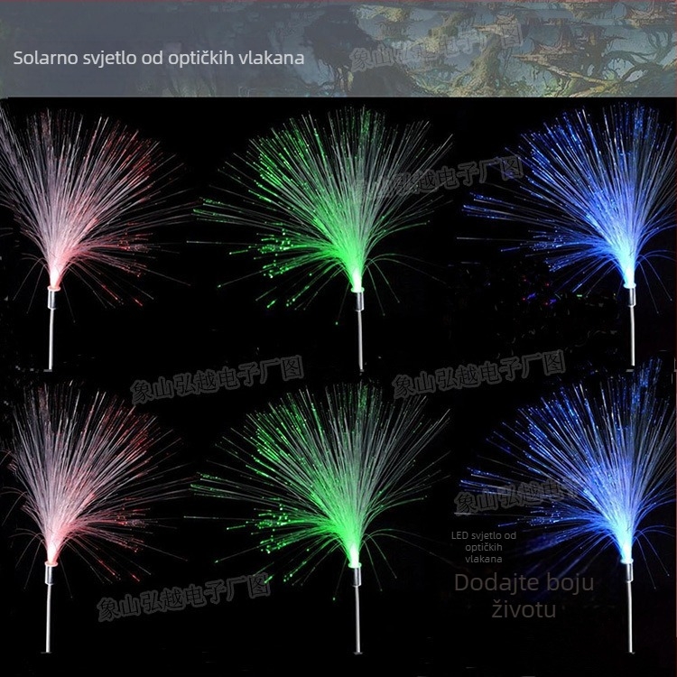 Solarna vlakna meduza lampica za vrt – LED vanjska vodootporna rasvjeta travnjaka