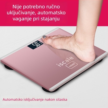 Kompaktna digitalna vaga za mjerenje tjelesne mase, privlačnog dizajna, za kućnu upotrebu i studentske domove, precizno mjerenje tjelesne mase