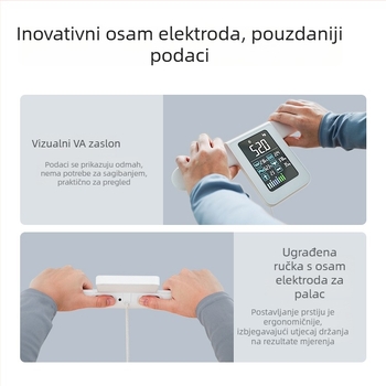 Inteligentna vaga za tjelesnu masu s osam elektroda, povezivanje s aplikacijom, mjerenje tjelesnog sastava, prijenosna digitalna vaga