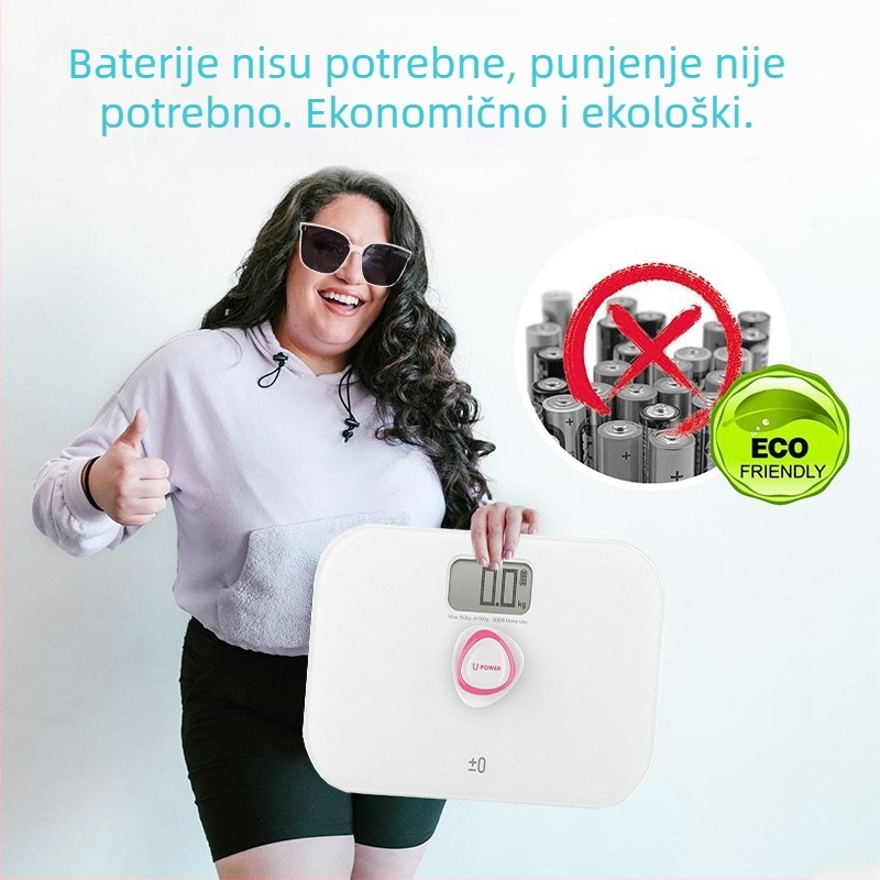 Kućna digitalna vaga za tjelesnu težinu, visoka preciznost, do 150 kg, autonomno napajanje