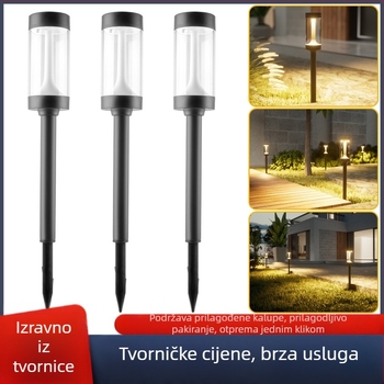 Solarne vanjske LED lampe za vrt i travnjak, zemljane svjetiljke za stazu, vodootporno noćno osvjetljenje krajolika