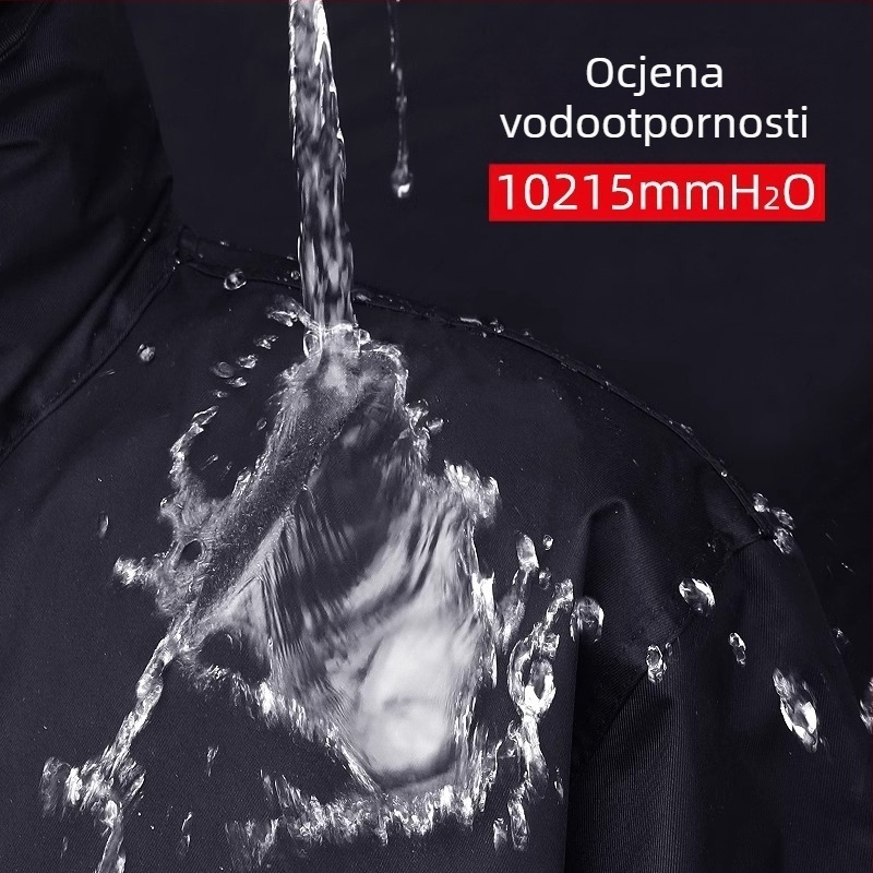 Odrasli dvodijelni komplet kišnog mantila i hlača za vožnju električnim biciklom, prozračan, reflektirajući, Oxford tkanina
