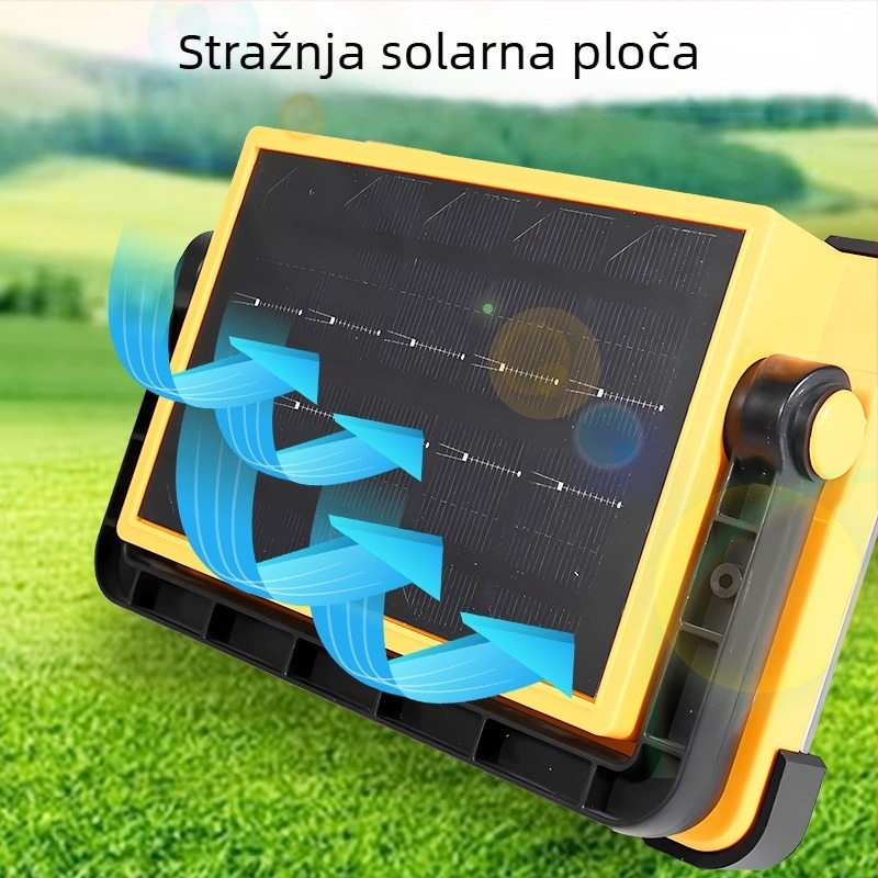Prenosna solarna lampica za kampiranje, USB punjiva, višenamjenska vanjska vrtna lampa