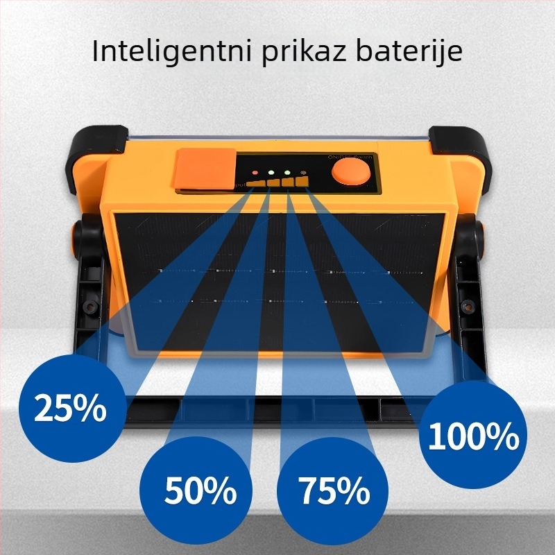 Prenosna solarna lampica za kampiranje, USB punjiva, višenamjenska vanjska vrtna lampa