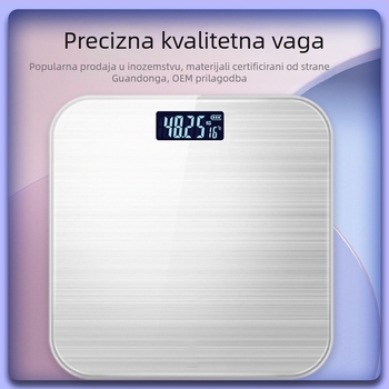 Pametna kućna vaga s prikazom temperature, kompaktna Bluetooth vaga za kućnu upotrebu s analizom tjelesne masti i vode