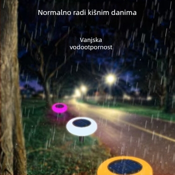Solarna LED lampica za travnjak, vodootporna, vrlo svijetla, mijenja boje, ugrađena u tlo, dekorativna LED lampica za dvorište