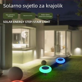 Solarna LED lampica za travnjak, vodootporna, vrlo svijetla, mijenja boje, ugrađena u tlo, dekorativna LED lampica za dvorište