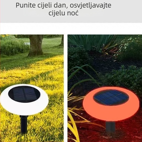 Solarna LED lampica za travnjak, vodootporna, vrlo svijetla, mijenja boje, ugrađena u tlo, dekorativna LED lampica za dvorište