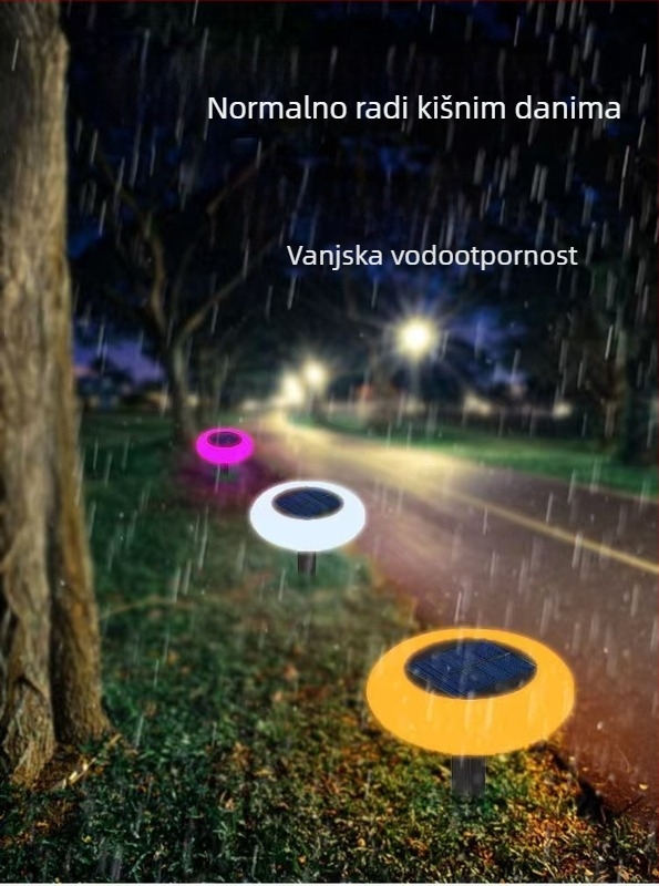Solarna LED lampica za travnjak, vodootporna, vrlo svijetla, mijenja boje, ugrađena u tlo, dekorativna LED lampica za dvorište