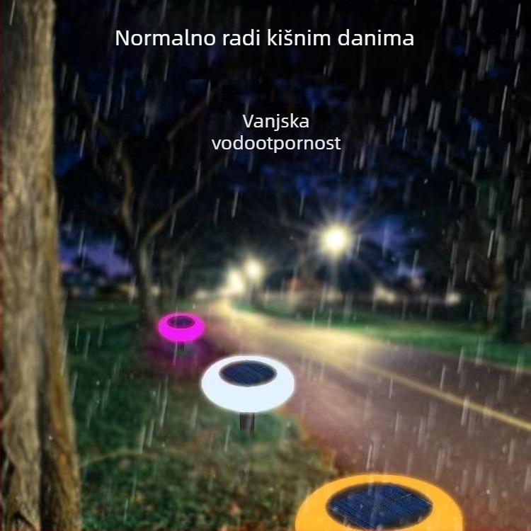 Solarna LED lampica za travnjak, vodootporna, vrlo svijetla, mijenja boje, ugrađena u tlo, dekorativna LED lampica za dvorište