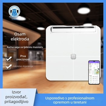 Vaga za tjelesnu masnoću s osam elektroda – kućna upotreba, precizno mjerenje masnoće i tjelesne sastave, Bluetooth