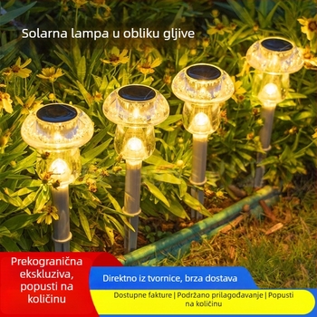 Solarske vanjske lampe u obliku gljive za dvorište i vilu, vanjska dekoracija, svjetiljka ukopana u tlo, vodootporna