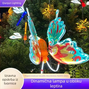 LED vanjska dinamična svjetiljka leptira, solarna krajinska svjetiljka, akrilno tijelo, IP65, moderan minimalistički dizajn