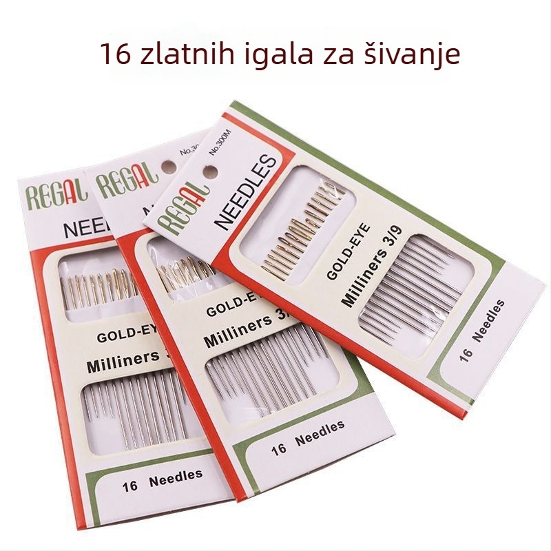 Set niti za ručno šivanje: crne i bijele poliester tanke niti, 402 niti u malom rolu