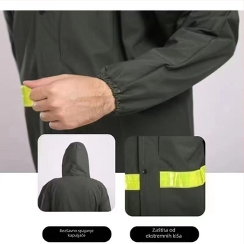 Dugački kišni kaput od pletene tkanine, unisex, za outdoor planinarenje
