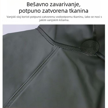 Dugački kišni kaput od pletene tkanine, unisex, za outdoor planinarenje