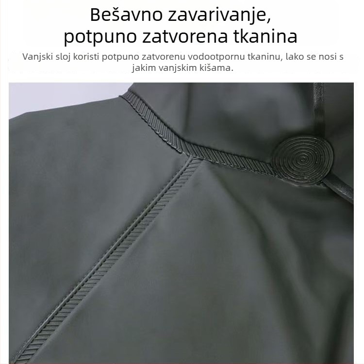 Dugački kišni kaput od pletene tkanine, unisex, za outdoor planinarenje