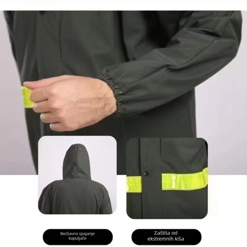 Dugački kišni kaput od pletene tkanine, unisex, za outdoor planinarenje