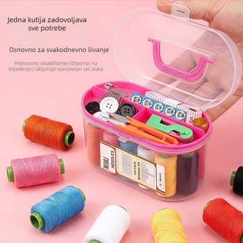10-dijelni kućni šivaći set, prijenosni i kompaktni, višenamjenski, visoke kvalitete, za šivanje i popravke