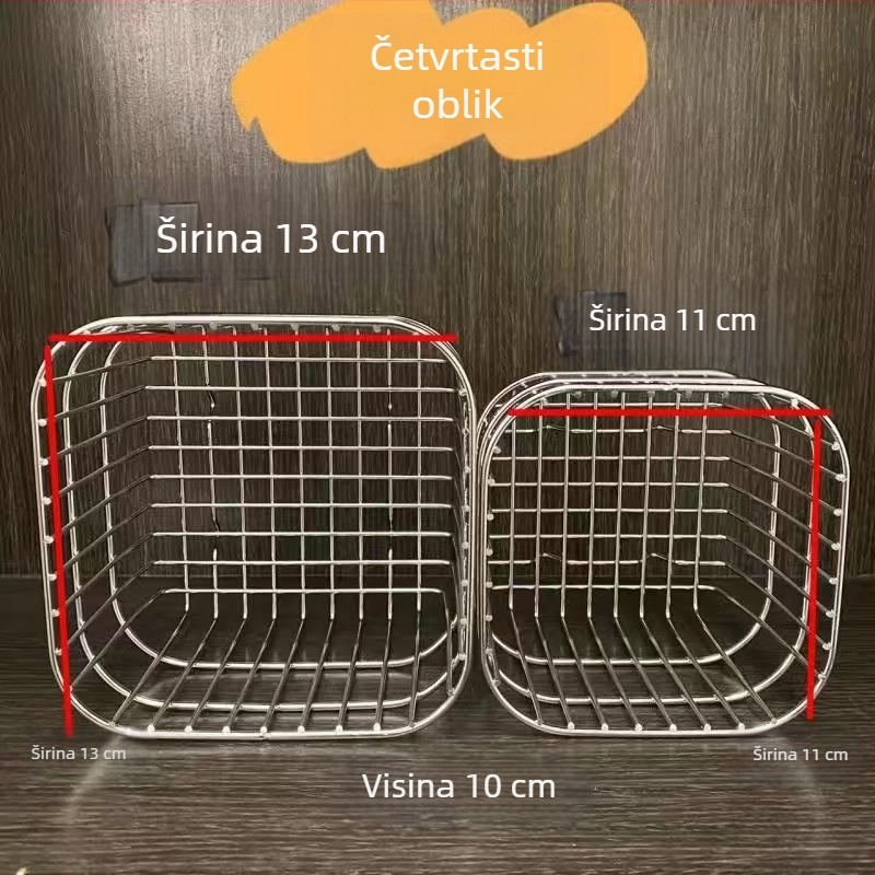 Koš od nehrđajućeg čelika 304 – kupaonica, kuhinja i stolni organizator za grickalice i sitnice