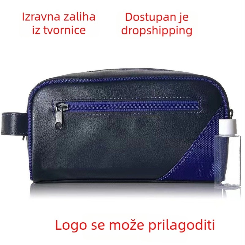 PU vodootporna muška torbica za kozmetiku, prijenosni putni organizator velike zapremnine