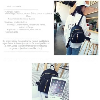 Unisex mini ruksak od vodootpornog najlona, korejskog stila, svestran i personaliziran