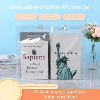 PVC prozirna kozmetička torbica s ravnim dnom, prilagođena prozirna torba za pohranu, zaštitni pokrov protiv prašine, moderan stil