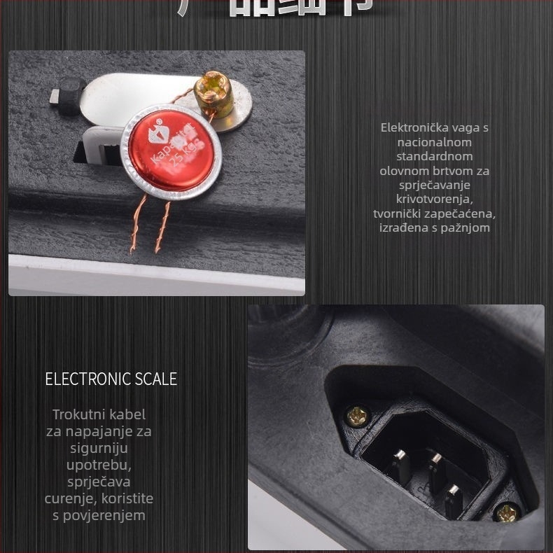 30 kg elektronička vaga, kompakna trgovačka platforma; 50 kg elektronička vaga za prodaju povrća, punjiva vaga za određivanje cijene kod kuće
