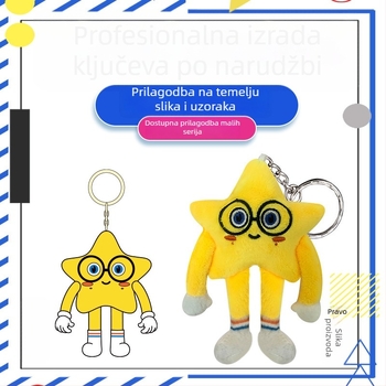 Prilagođena plišna maskota, personalizirana prema vašoj slici, lutkica s privjeskom
