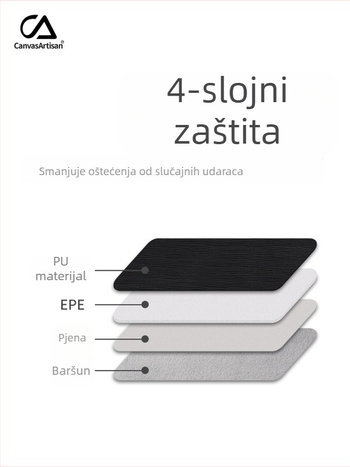Ramenska aktovka za prijenosno računalo od 15 inča, PU materijal, vodootporna, otporna na trošenje, otporna na udarce, kompatibilna s Huawei, Microsoft, Asus, Lenovo, Dell, Xiaomi