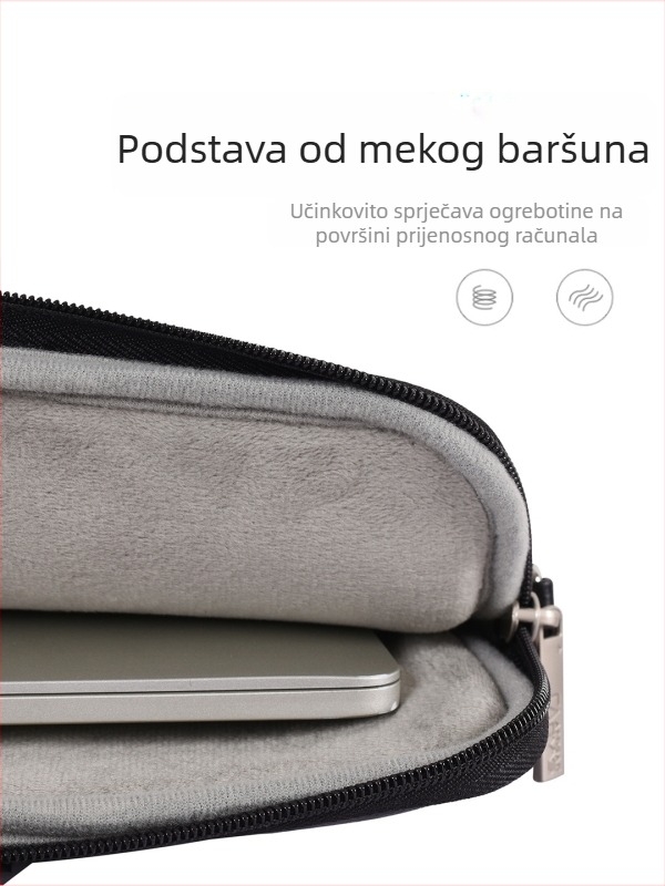 Ramenska aktovka za prijenosno računalo od 15 inča, PU materijal, vodootporna, otporna na trošenje, otporna na udarce, kompatibilna s Huawei, Microsoft, Asus, Lenovo, Dell, Xiaomi