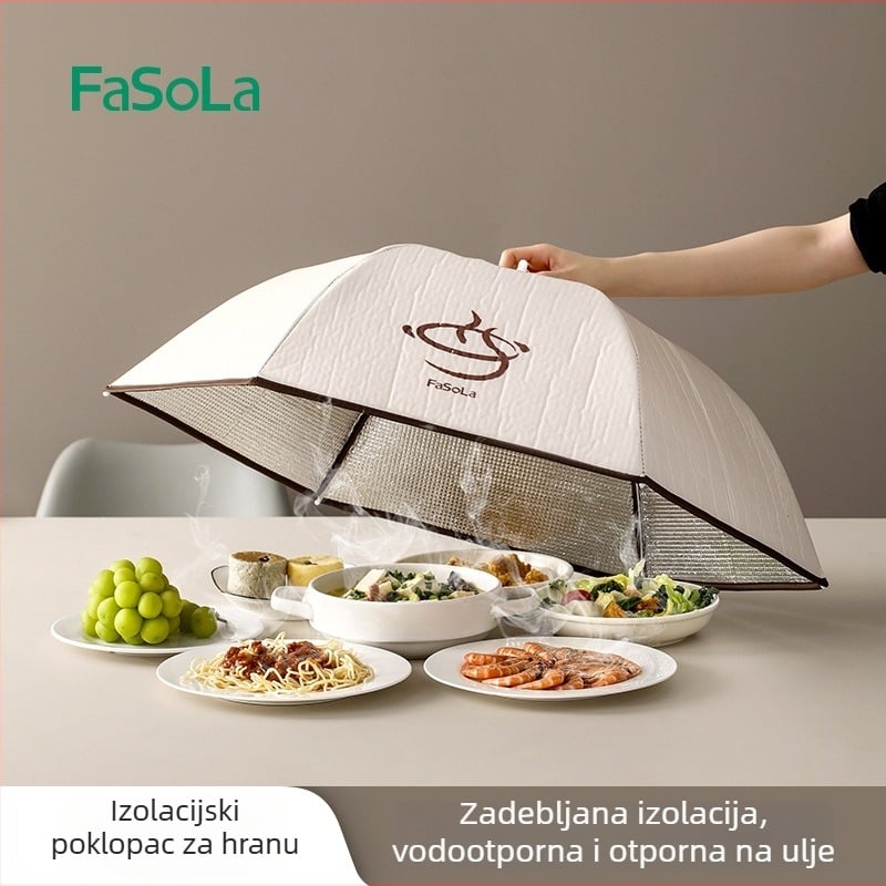 FaSoLa Sklopivi kuhinjski poklopac za posuđe — zaštita od prašine i toplinska izolacija za ostatke hrane