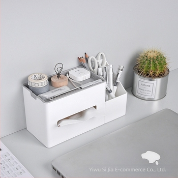 Desktop kutija za maramice i organizator daljinskog upravljača, pogodna za dnevni boravak i spavaću sobu, moderni minimalistički dizajn