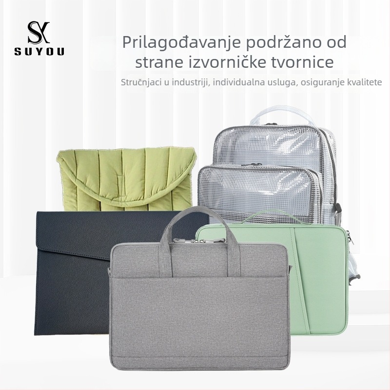Torba za laptop od najlona, velika kapaciteta, otporna na habanje, korejskog stila, mekana ručka i zatvarač, prilagodljiv dizajn za poslovna putovanja