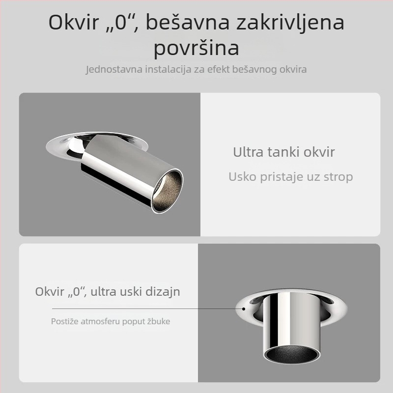 3500K ugrađeni inteligentni reflektor s podesivim kutom, teleskopska LED svjetiljka od nehrđajućeg čelika, Bauhaus elektroplatirana sklopiva lampica