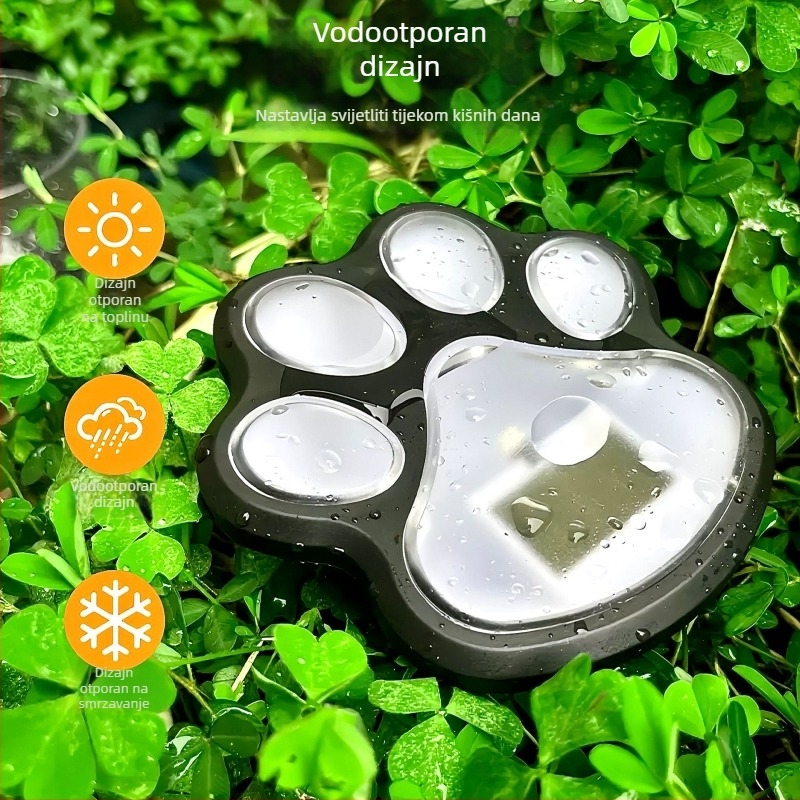 Solarna LED svjetlo u obliku šape psa za dvorište, vanjsko, vodootporno, zabija se u zemlju