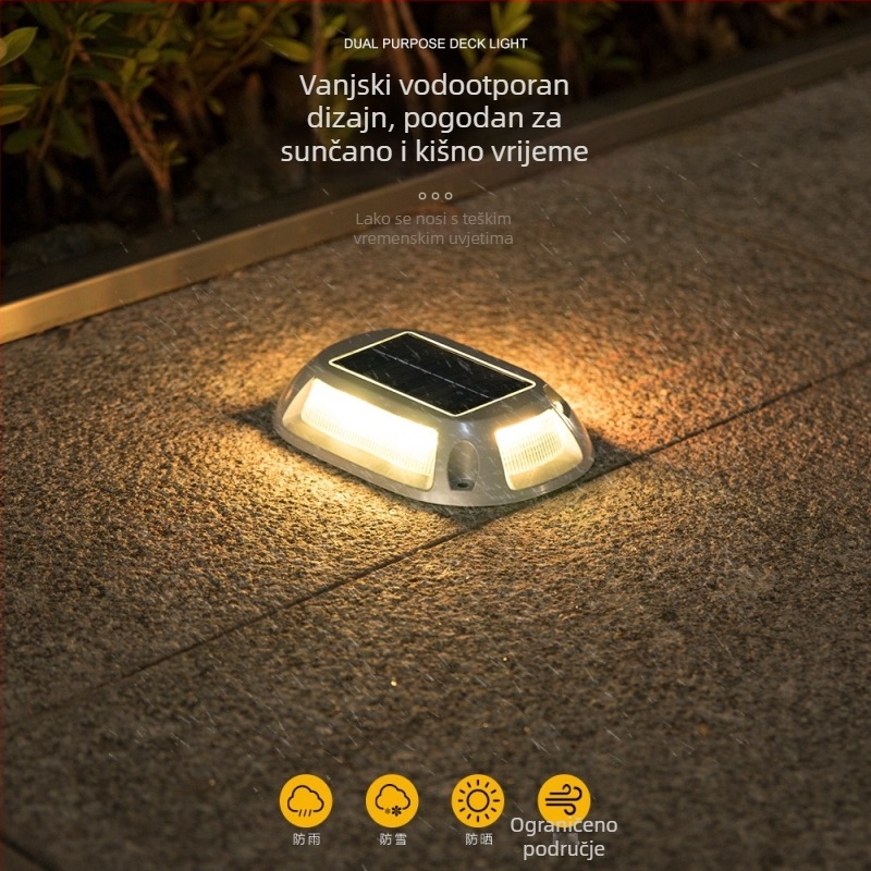 Solarne podzemne vanjske lampe za stepenice, dvorište i vrt – dekorativno osvjetljenje staza i palube, vodootporno