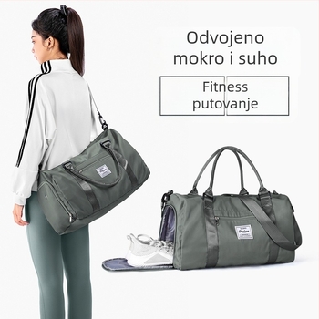 Unisex torba za poslovna putovanja s ramenom i crossbody remenom, odjeljak suhe i mokre, kapacitet 20–35 L