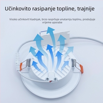 LED ugrađena stropna downlight cilindričnog oblika za dnevni boravak i hodnik, unutarnje osvjetljenje trgovina odjećom