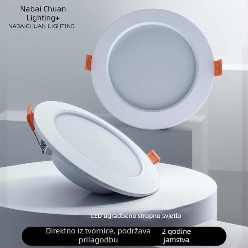 LED ugrađena stropna downlight cilindričnog oblika za dnevni boravak i hodnik, unutarnje osvjetljenje trgovina odjećom