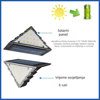 Solarna svjetla za stepenice, vanjske vodootporne dekorativne svjetiljke za vrt, stepenice i ogradu