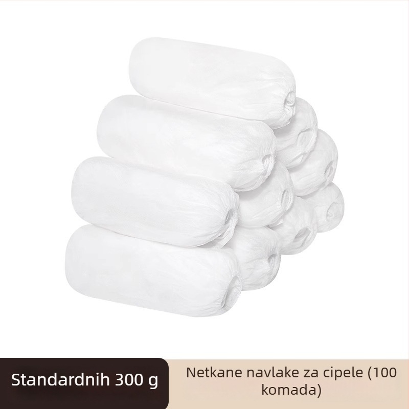 Bijele jednokratne navlake za cipele od netkanog materijala, izdržljive, za kućnu upotrebu, universalna veličina, unutarnja protukliznost
