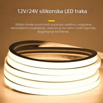 LED mekana silikonska traka za svjetlo, 12V/24V, fleksibilna, za vanjsku rasvjetu