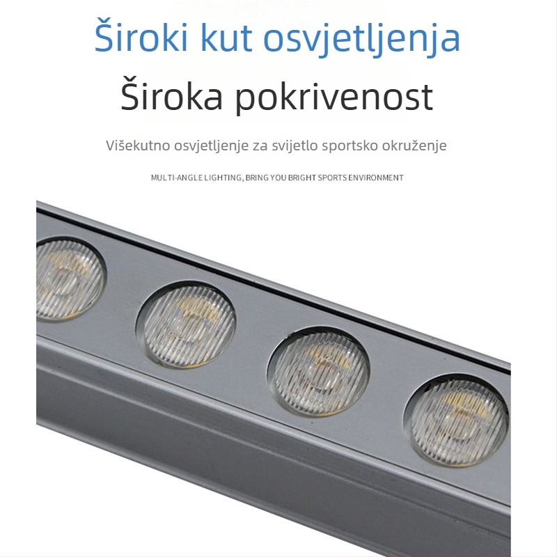 RGB vanjska svjetiljka za pranje zidova, 12W, 24V, IP65, aluminijsko kućište, 1800–6000K, 800 lm