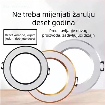 LED ugrađeni downlight za dnevni boravak, 7.5 cm, RGB prilagodljiva boja, svjetlo s promjenjivom jačinom