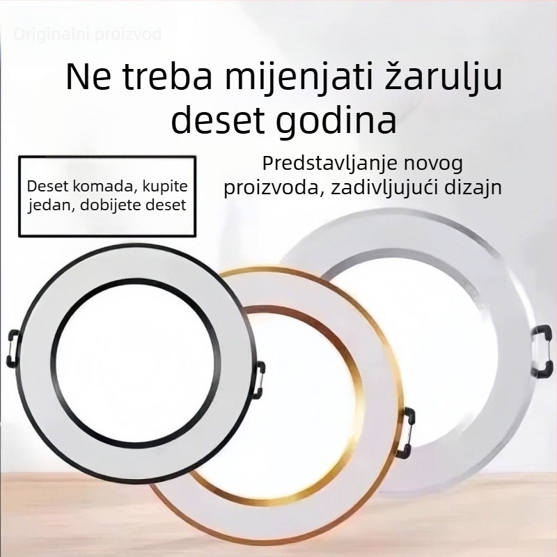 LED ugrađeni downlight za dnevni boravak, 7.5 cm, RGB prilagodljiva boja, svjetlo s promjenjivom jačinom