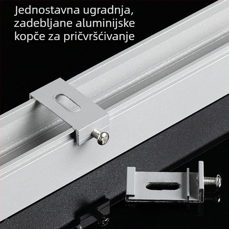 LED vanjsko konturno osvjetljenje zgrada, ograda i mostova – vodootporna linijska svjetiljka, DC24V, IP67, duljina 1000 mm, kut snopa 120°, DMX512 prigušivanje, aluminijsko kućište, monocromatsko ili boja