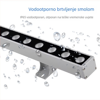 LED fasadno svjetlo za vanjsku uporabu, vodootporno 24V, RGB ili monokrom, za zgrade i mostove