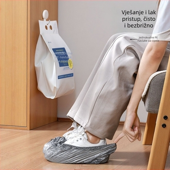 Jednokratne navlake za cipele, prozirne plastične, za unutarnju upotrebu, otporne na habanje i vodootporne, univerzalna veličina